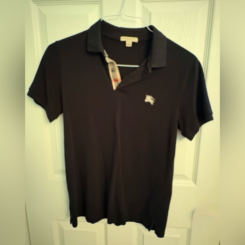 Burberry Brit black short sleeve Polo Shirt, size: Small, EUC (Authentic)